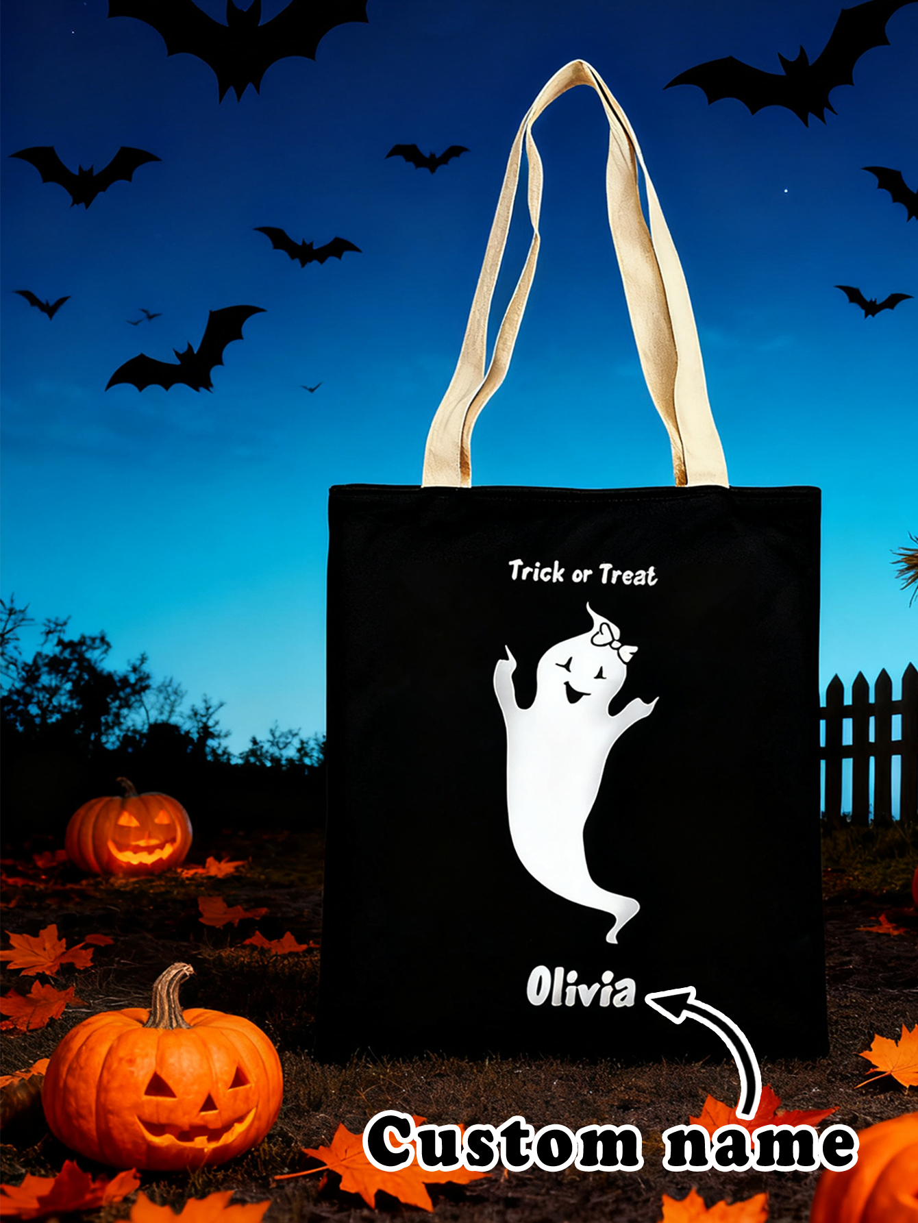 Custom Halloween Ghost Treat Bag